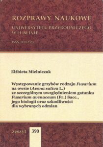 Okładka: Występowanie grzybów rodzaju Fusarium
