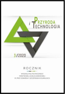 Okładka: Przyroda i Technologia. Rocznik Wydziału Politechnicznego Państwowej Wyższej Szkoły Zawodowej im. prof. Edwarda F. Szczepanika w Suwałkach 3/2020