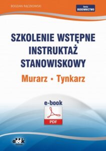 Okładka: Szkolenie wstępne Instruktaż stanowiskowy Murarz. Tynkarz