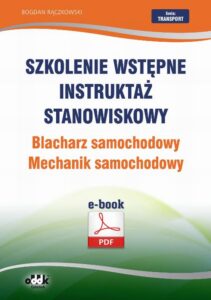 Okładka: Szkolenie wstępne Instruktaż stanowiskowy Blacharz samochodowy. Mechanik samochodowy