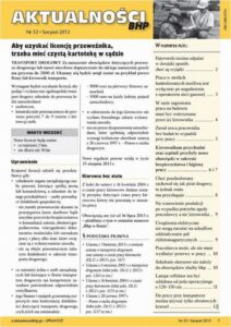 Okładka: Aktualności bhp sierpień 2013 nr 53