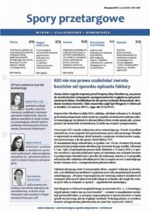 Okładka: Spory przetargowe wrzesień 2013 nr 65