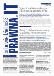 Okładka: Odpowiedzialność prawna w IT sierpień 2013