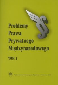 Okładka: Problemy Prawa Prywatnego Międzynarodowego. T. 2