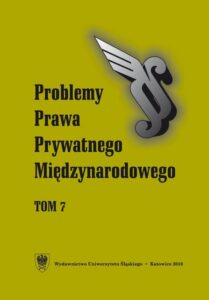 Okładka: Problemy Prawa Prywatnego Międzynarodowego. T. 7