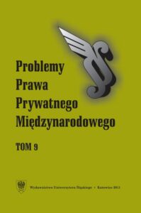 Okładka: Problemy Prawa Prywatnego Międzynarodowego. T. 9