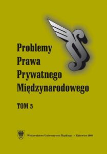 Okładka: Problemy Prawa Prywatnego Międzynarodowego. T. 5