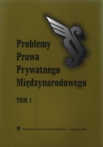 Okładka: Problemy Prawa Prywatnego Międzynarodowego. T. 1
