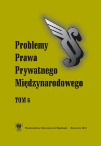 Okładka: Problemy Prawa Prywatnego Międzynarodowego. T. 6