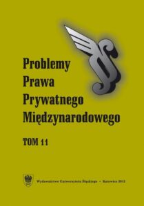 Okładka: Problemy Prawa Prywatnego Międzynarodowego. T. 11