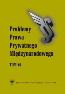 Okładka: Problemy Prawa Prywatnego Międzynarodowego. T. 10