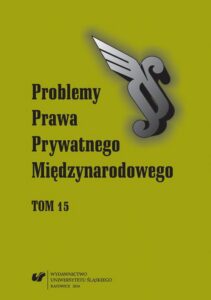 Okładka: Problemy Prawa Prywatnego Międzynarodowego. T. 15