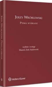 Okładka: Jerzy Wróblewski. Pisma wybrane