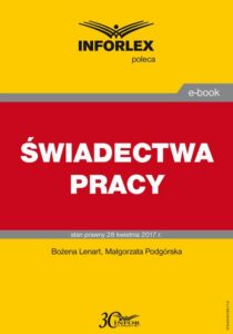 Okładka: ŚWIADECTWA PRACY