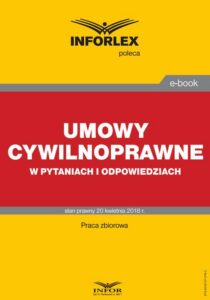 Okładka: Umowy cywilnoprawne w pytaniach i odpowiedziach