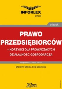 Okładka: Prawo przedsiębiorców – korzyści dla prowadzących działalność gospodarczą