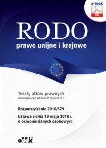 Okładka: RODO – prawo unijne i krajowe