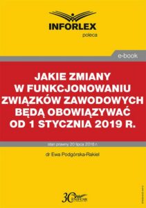 Okładka: Jakie zmiany w funkcjonowaniu związków zawodowych będą obowiązywać od 1 stycznia 2019 r.