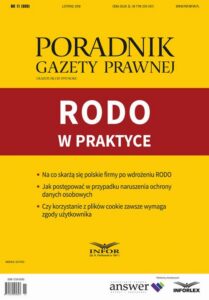 Okładka: RODO w praktyce. Poradnik Gazety Prawnej 11/2018