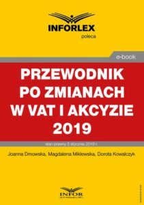 Okładka: Przewodnik po zmianach w Vat i akcyzie 2019
