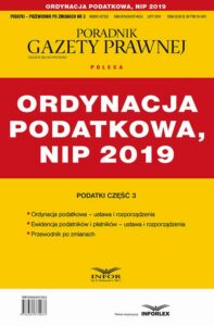 Okładka: Ordynacja podatkowa , NIP 2019. Podatki-Przewodnik po zmianach 3/2019