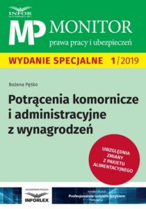 Okładka: Potrącenia komornicze i administracyjne z wynagrodzeń. Uwzględnia zmiany z pakietu alimentacyjnego