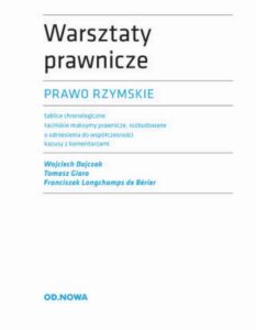 Okładka: Prawo Rzymskie Warsztaty prawnicze