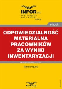 Okładka: Odpowiedzialność materialna pracowników za wyniki inwentaryzacji