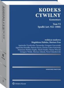Okładka: Kodeks cywilny. Komentarz. Tom VI. Spadki (art. 922–1088)