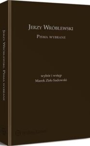 Okładka: Jerzy Wróblewski. Pisma wybrane