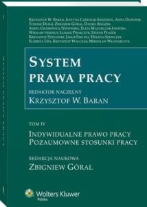 Okładka: System prawa pracy. TOM IV. Indywidualne prawo pracy. Pozaumowne stosunki pracy