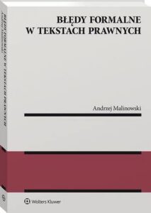 Okładka: Błędy formalne w tekstach prawnych