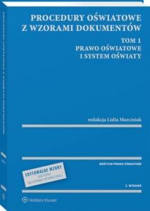 Okładka: Procedury oświatowe z wzorami dokumentów. Tom 1. Prawo oświatowe i system oświaty - z serii MERITUM