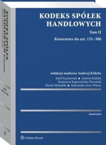 Okładka: Kodeks spółek handlowych. Komentarz. Tom II