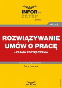 Okładka: Rozwiązywanie umów o pracę – zasady postępowania