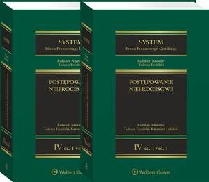 Okładka: System Prawa Procesowego Cywilnego. Tom 4. Postępowanie nieprocesowe Część 1 vol. 1 i 2