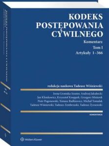 Okładka: Kodeks postępowania cywilnego. Komentarz. Tom I. Artykuły 1–366