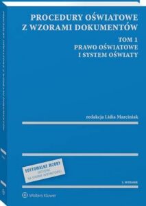 Okładka: Procedury oświatowe z wzorami dokumentów. Tom 1. Prawo oświatowe i system oświaty