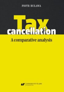 Okładka: Tax cancellation: A comparative analysis