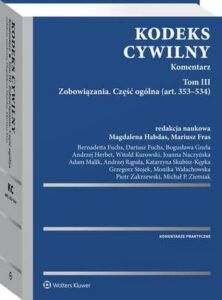 Okładka: Kodeks cywilny. Komentarz. Tom III