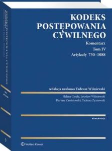 Okładka: Kodeks postępowania cywilnego. Komentarz. Tom IV. Artykuły 730–1088