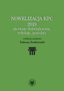 Okładka: Nowelizacja KPC 2019. Pierwsze doświadczenia, refleksje i postulaty