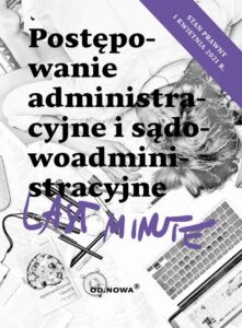 Okładka: Last Minute postępowanie administracyjne 2022