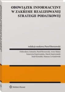 Okładka: Obowiązek informacyjny w zakresie realizowanej strategii podatkowej