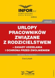 Okładka: Urlopy pracowników związane z rodzicielstwem – zasady udzielania i ochrona przed zwolnieniem
