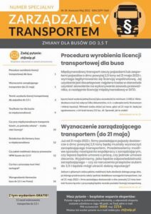 Okładka: ZMIANY DLA BUSÓW DO 3,5 T