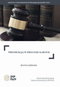 Okładka: OBSTRUKCJA W PROCESIE KARNYM