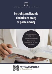 Okładka: Instrukcja naliczania dodatku za pracę w porze nocnej