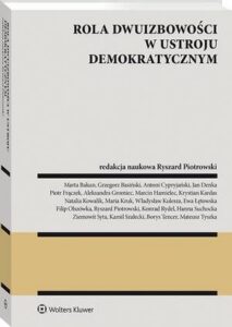 Okładka: Rola dwuizbowości w ustroju demokratycznym
