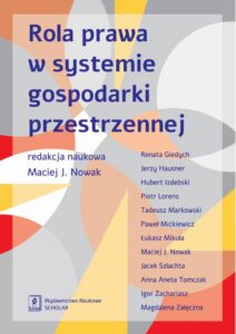 Okładka: Rola prawa w systemie gospodarki przestrzennej